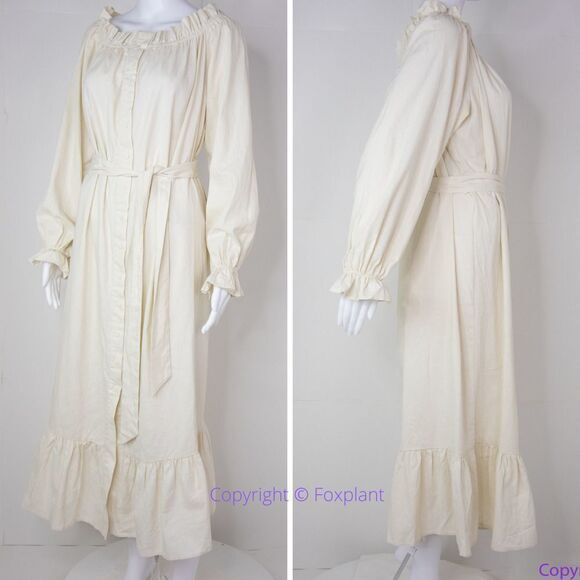 NEW‎ Eloquii Cream Linen Maxi Day Dress, size 18/20 - Picture 4 of 15